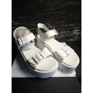 Kendall + Kylie Women's White Sandals 8.5 Without Box with Fabrication Defects